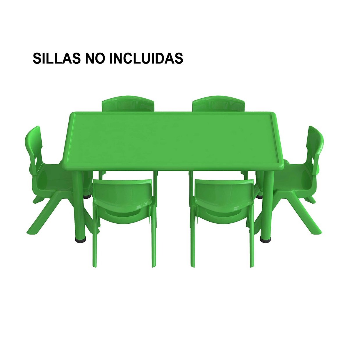 Mesa Infantil Candy S/Plast. Pata fija Rectangular VERDE (SILLAS NO INCLUIDAS) - Ultracomonline.com