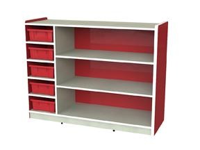 GABINETE INFANTIL FORCE HJL-CB002 MULTIP.(8C) ROJO/GRIS