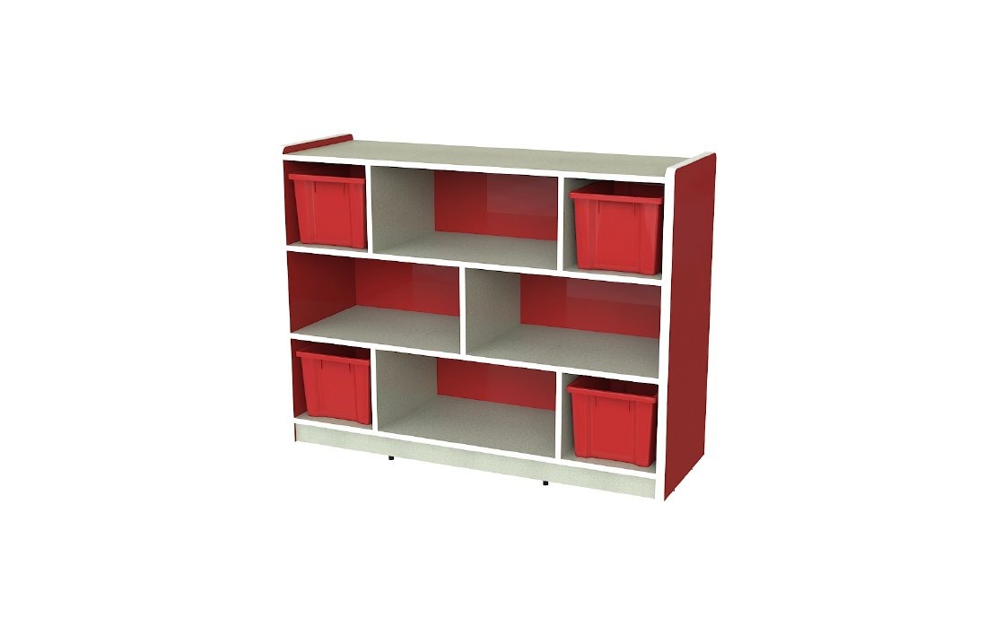 GABINETE INFANTIL FORCE HJL-CB004 CUBBY (8C) ROJO/GRIS