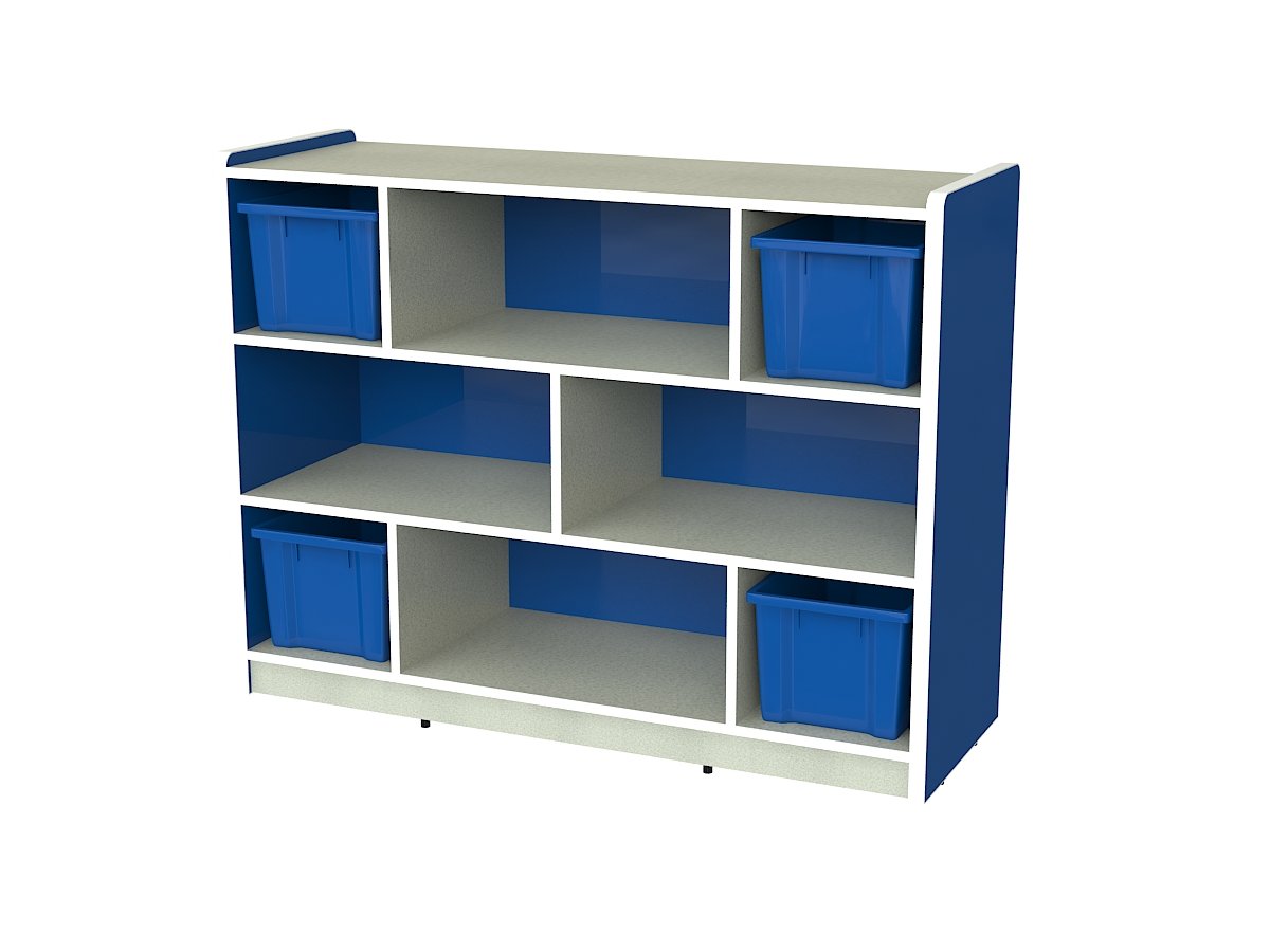 GABINETE INFANTIL FORCE HJL-CB004 CUBBY (8C) AZUL/GRIS