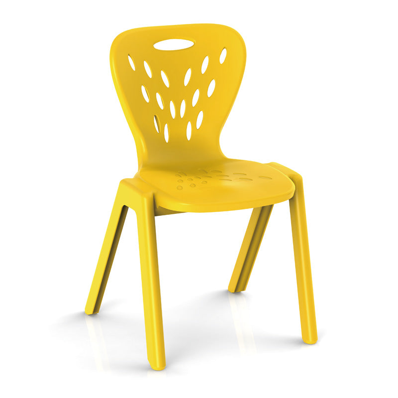 Silla infantil plástica mediana amarillo (14")