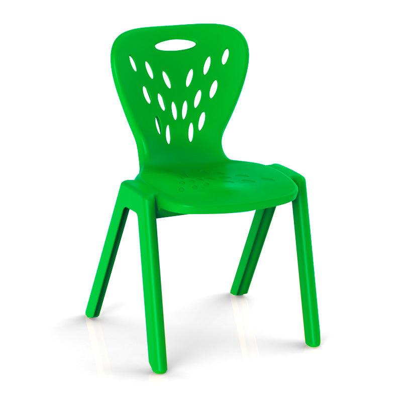 Silla infantil plástica mediana verde (14")