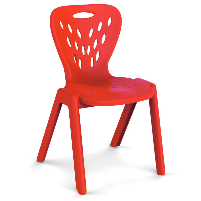 Silla infantil plástica grande rojo (16")