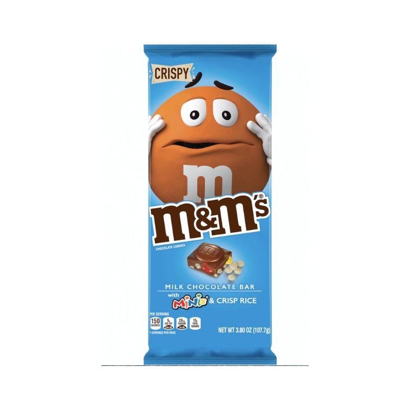 Barra de chocolate m&m's con minis y crispy rice