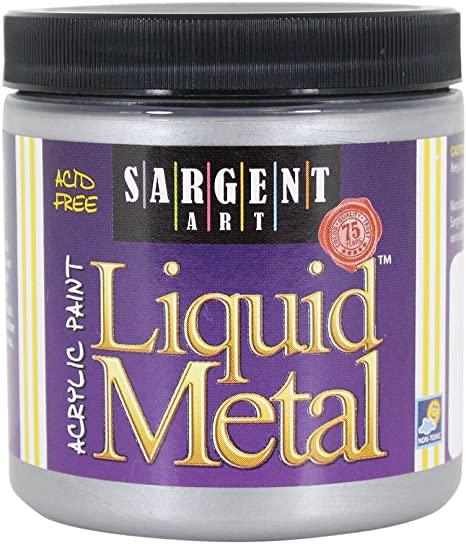 Liquid metal acrylic paint silver