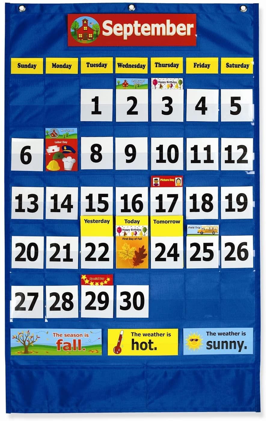 Calendar and Weather pocket chart