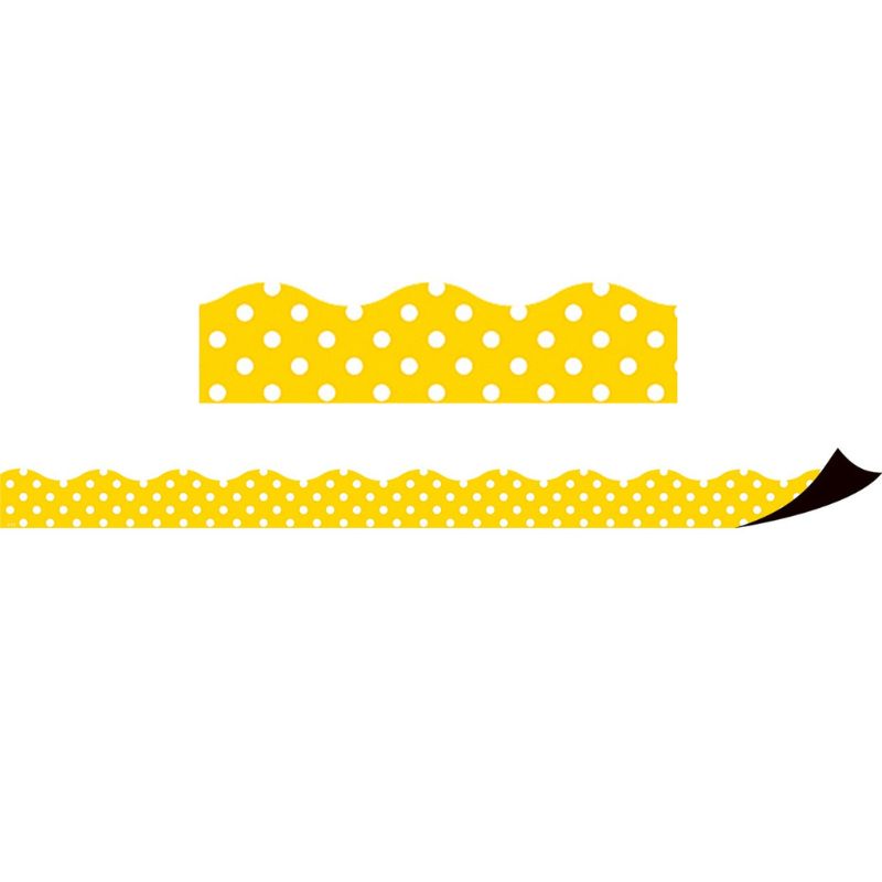 Yellow Polka Dots Magnetic Borders