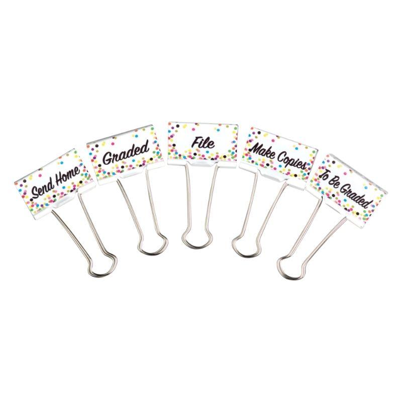 Confetti Classroom Management Large Binder Clips