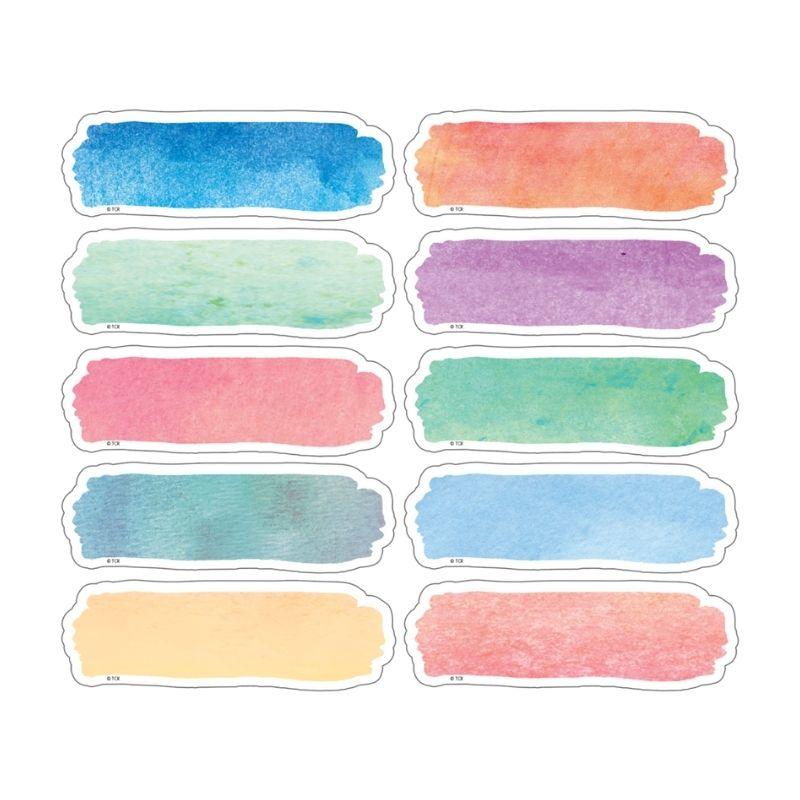 Watercolor labels magnetic accents