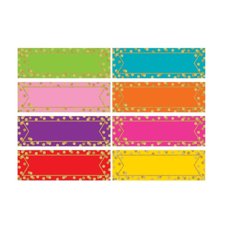 Confetti colorful labels magnetic accents