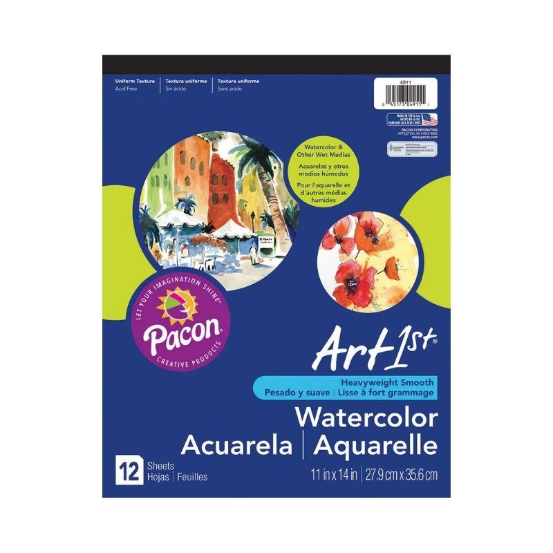 Papel de Acuarela Pacon (11" x 14") (12 hojas)