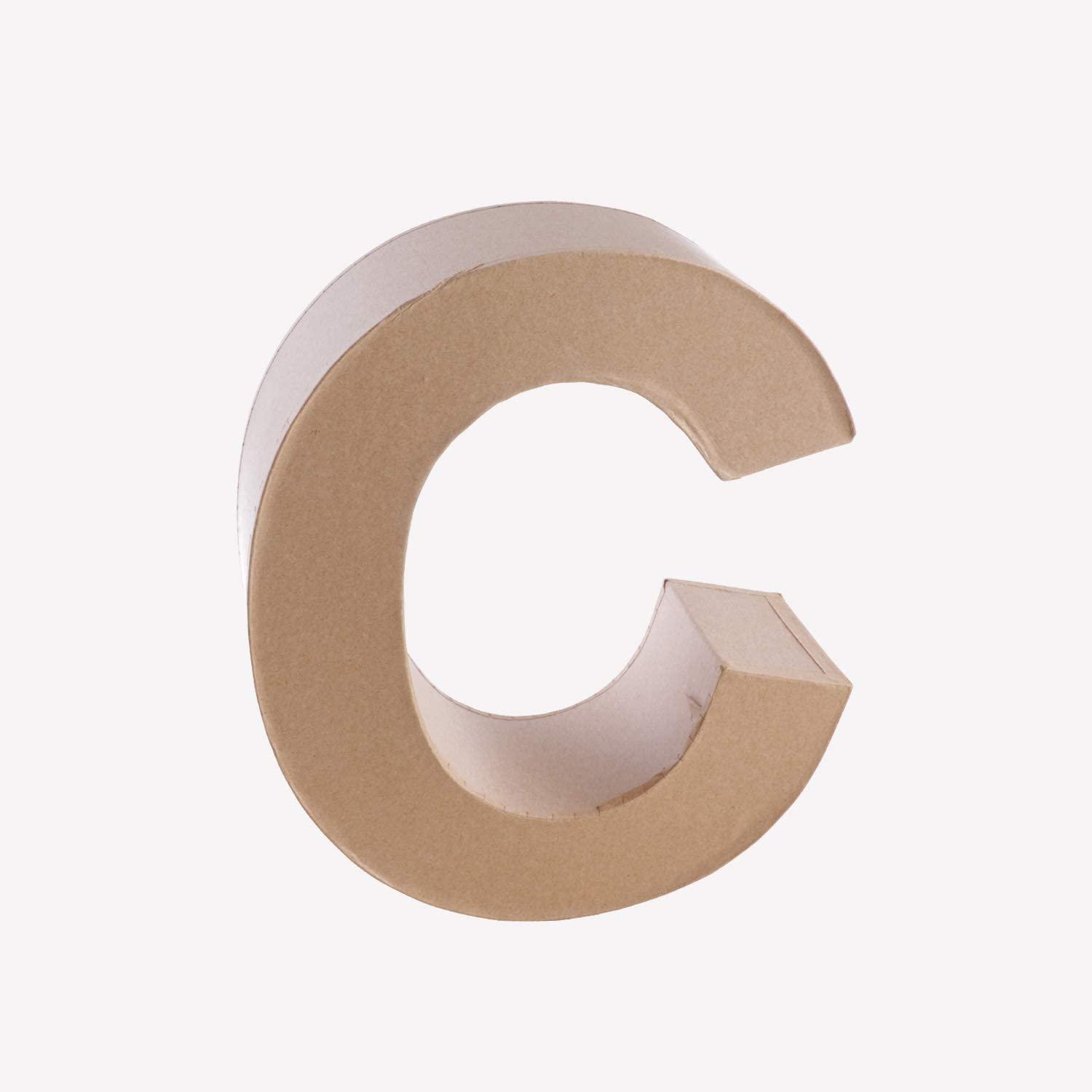 Letra "C" de papel maché