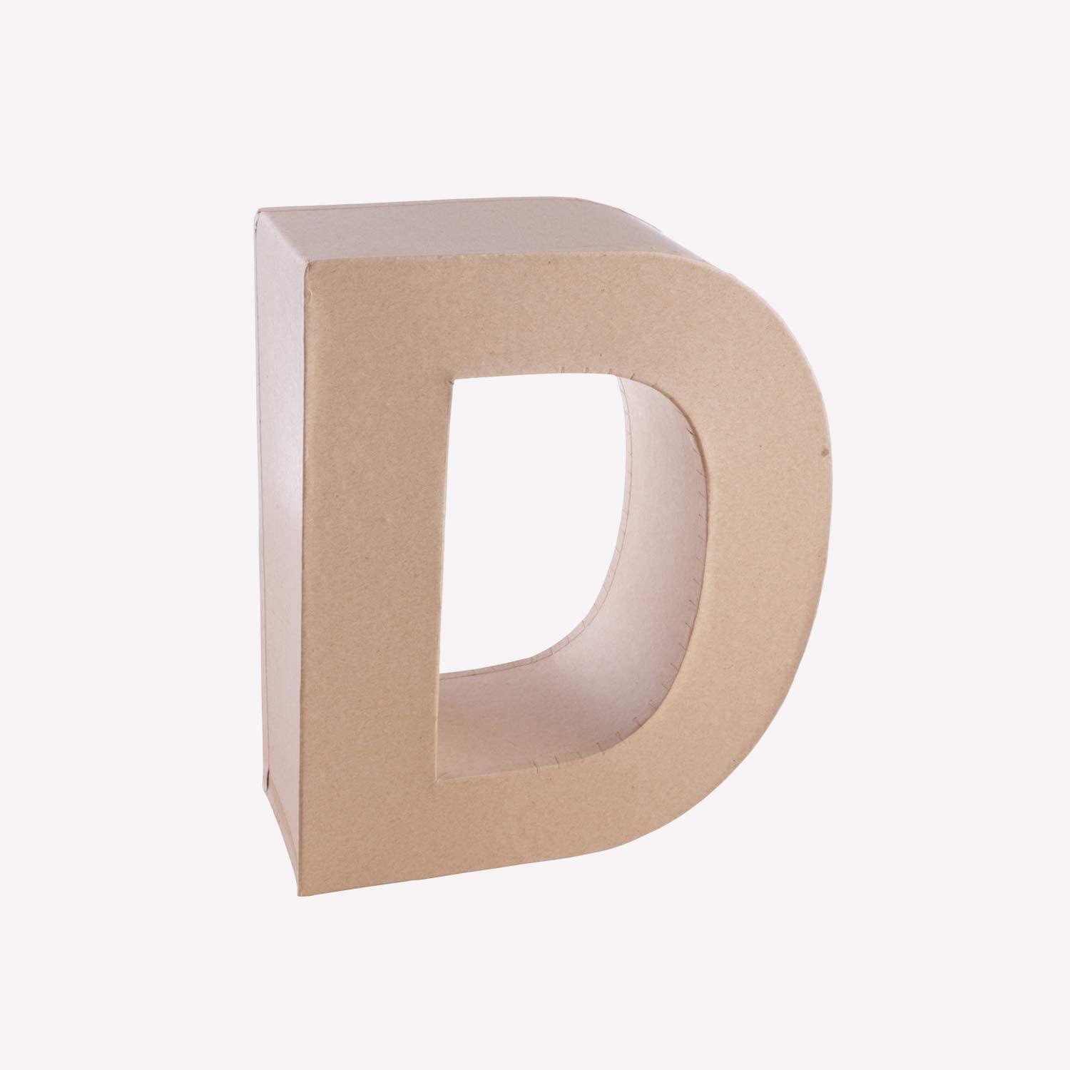 Letra "D" de papel maché