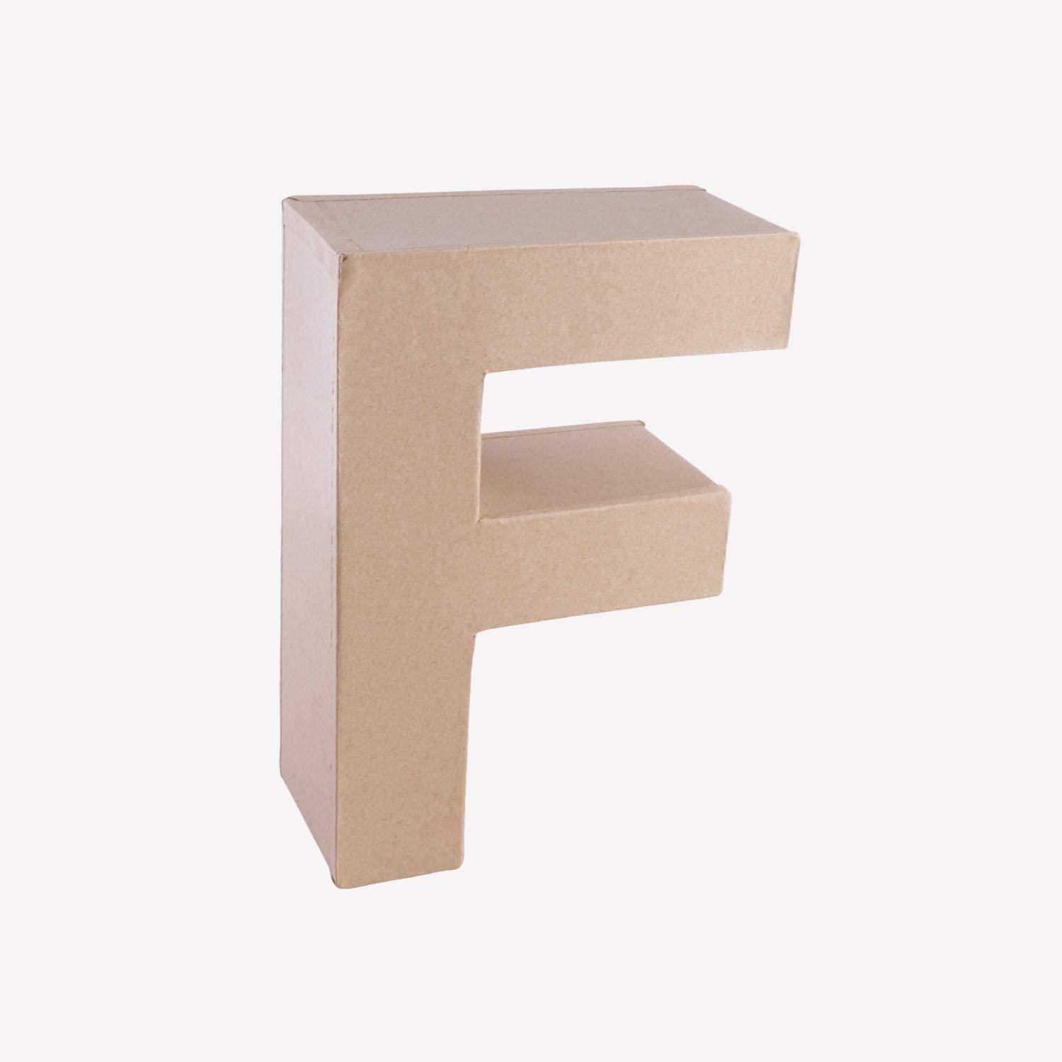 Letra "F" de papel maché