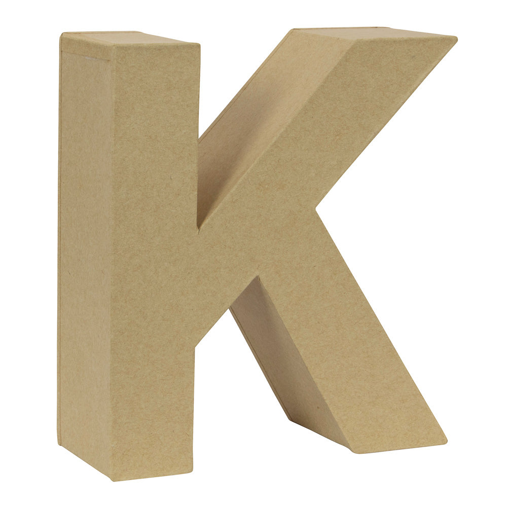 Letra "K" de papel maché