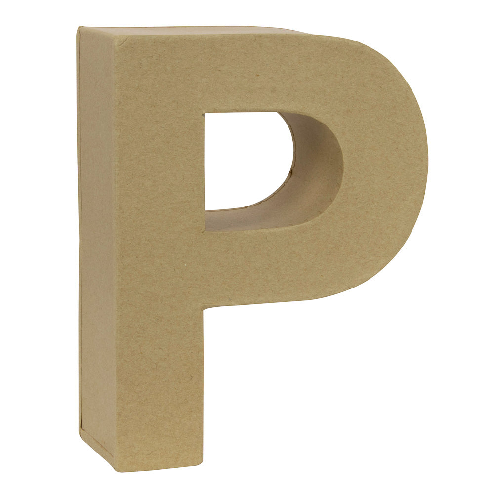 Letra "P" de papel maché