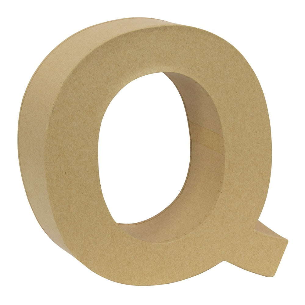 Letra "Q" de papel maché