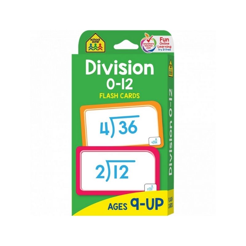 Division 0-12 Flash Cards