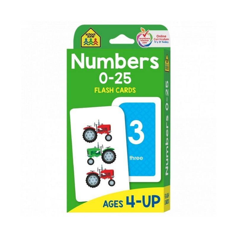 Number 0 to 25 Flash Cards