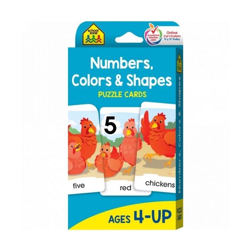 Numbers, Colors & Shapes Puzzle Cards