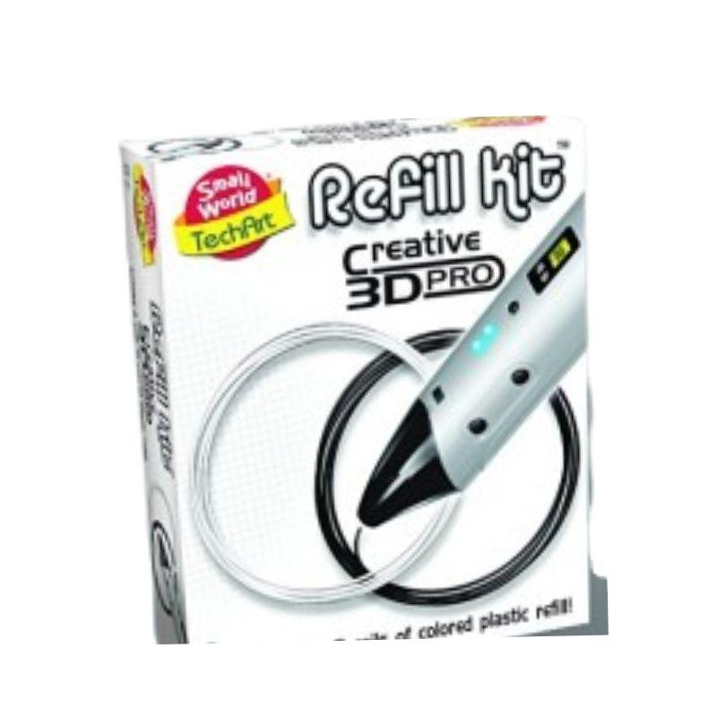 Refill Kit Art 3D Pen Recambio 2 colores, Blanco/Negro.