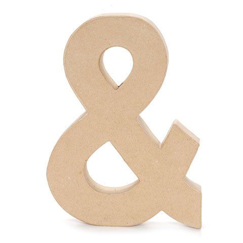 Signo de "&" de papel maché (grande)