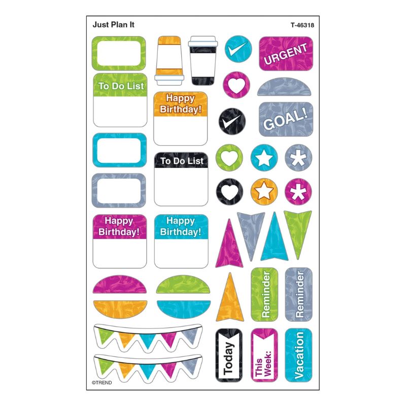 Super Shapes Stickers - Large Just Plan It