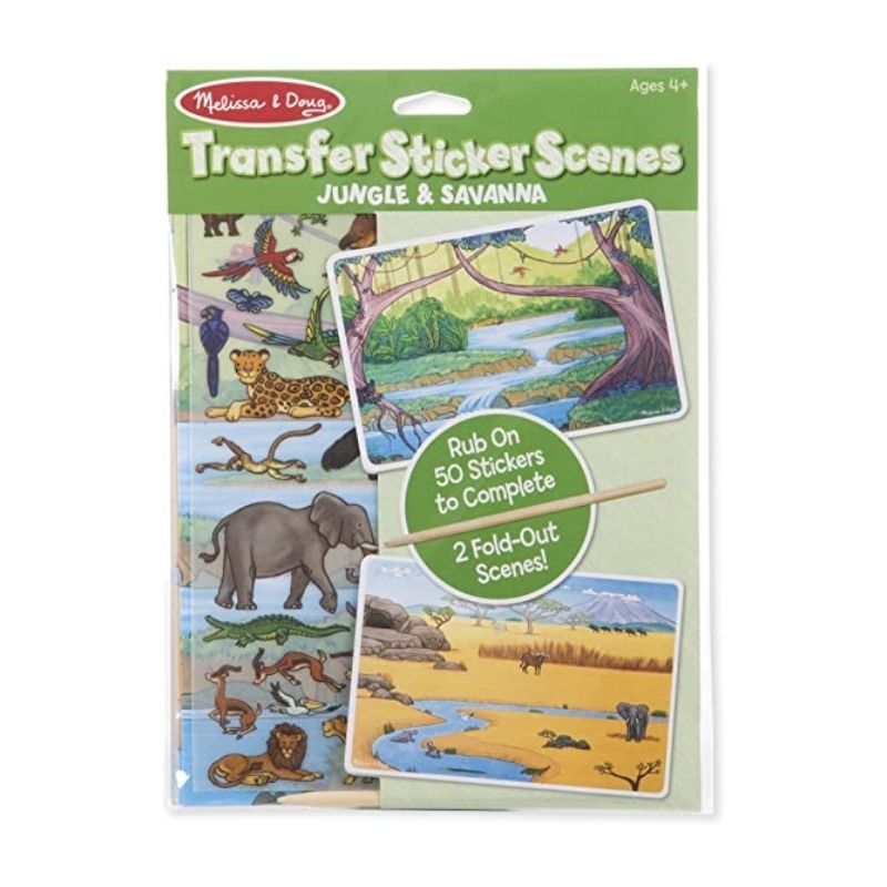Transfer Sticker Scenes: Jungle and Savanna