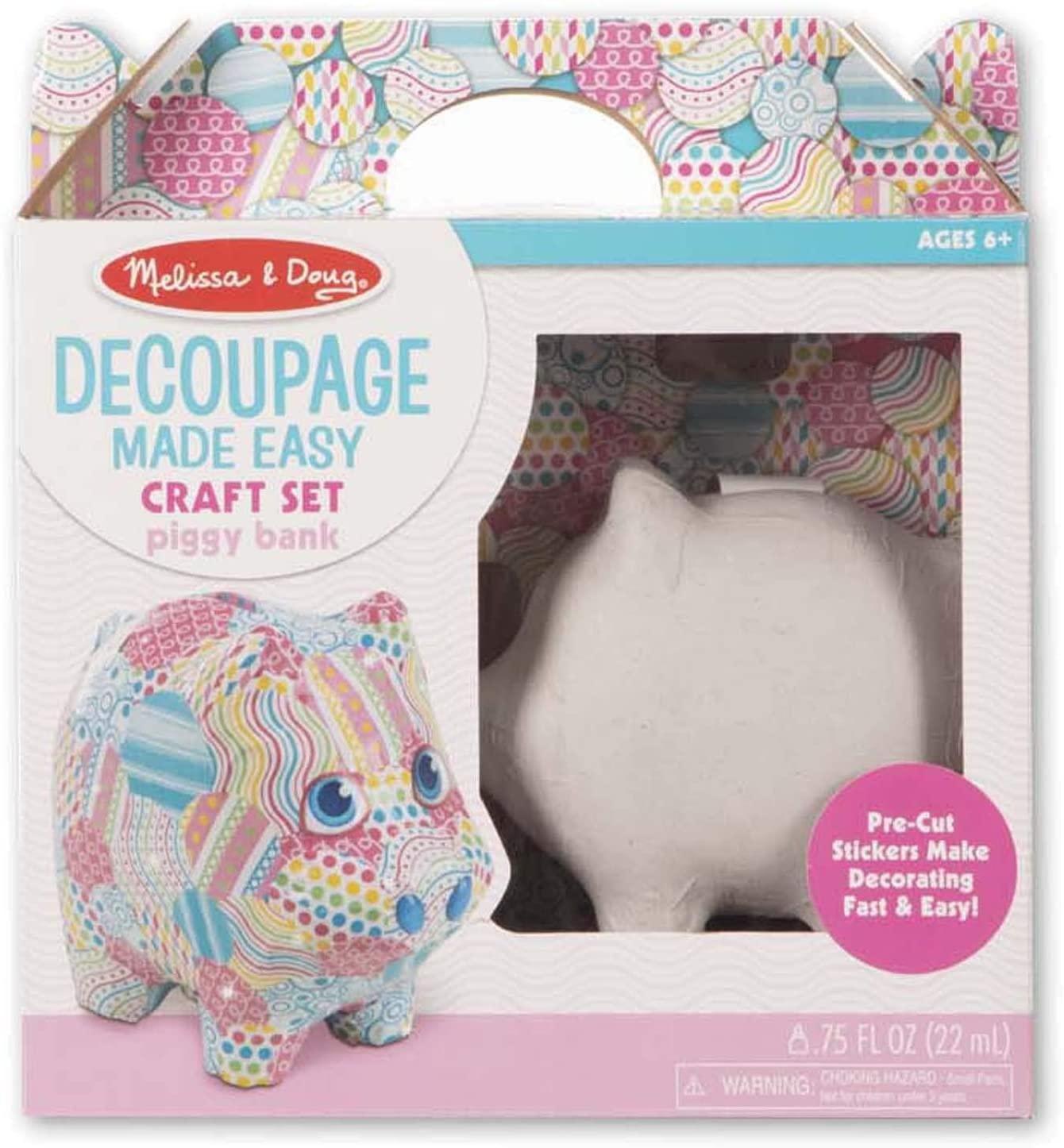 Decoupage made easy piggy bank