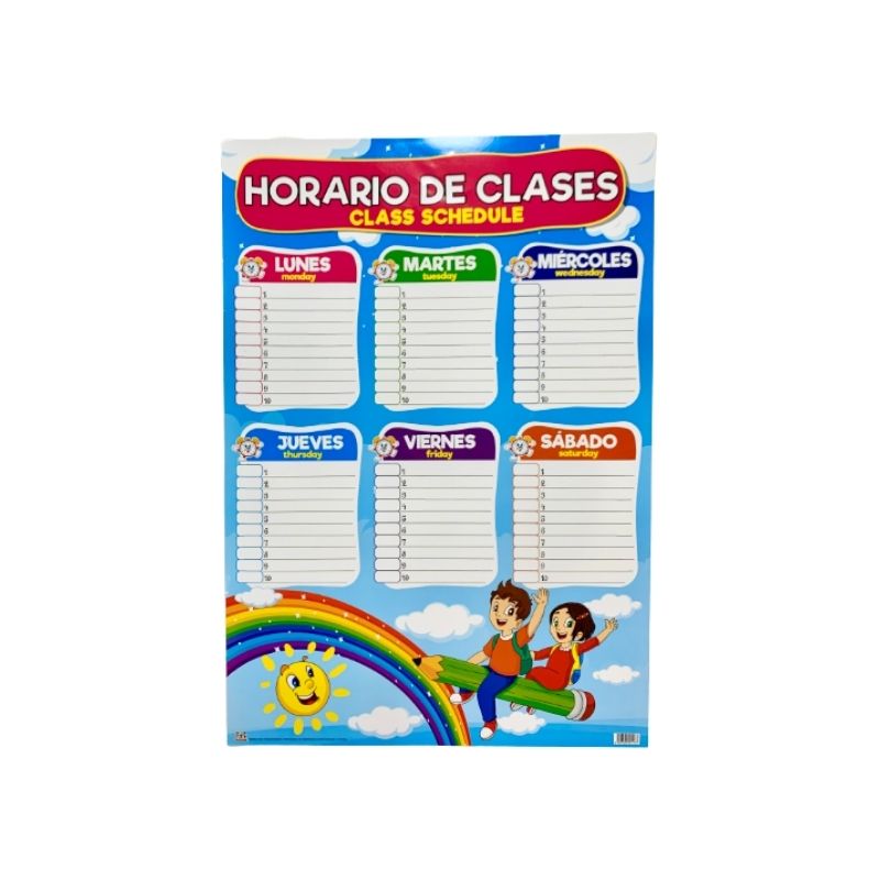 Lámina de Horario de clases