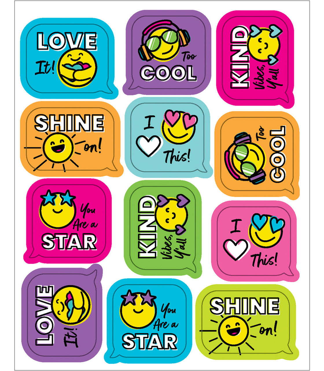 Smiley Faces Motivational Stickers