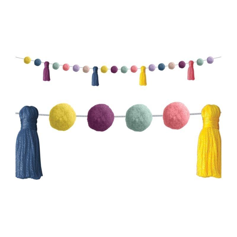 Pom-Poms and Tassels Garland