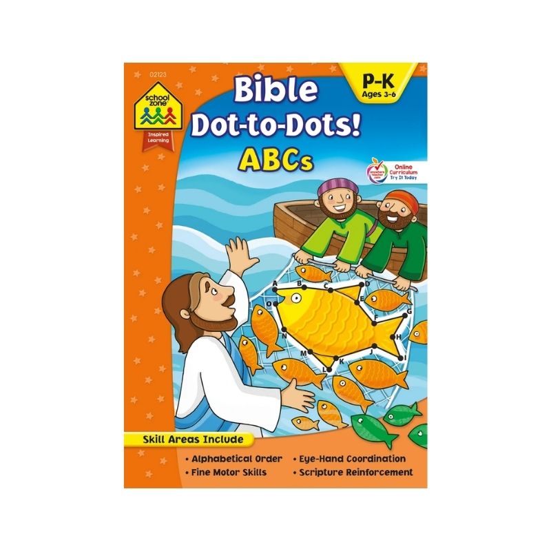 Bible Dot-to-Dots! ABCs Grades P-K Workbook