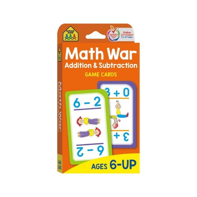 Math War Addition & Subtraction Game Cards