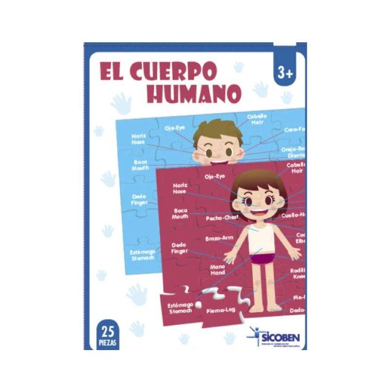 Juego Didáctico - Cuerpo Humano - Inglés y Español - 25 piezas.