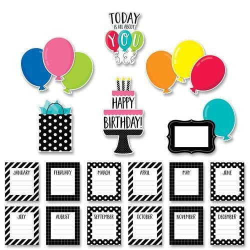 CTP-10203 MINI BULLETIN BOARD SET HAPPY BIRTHDAY