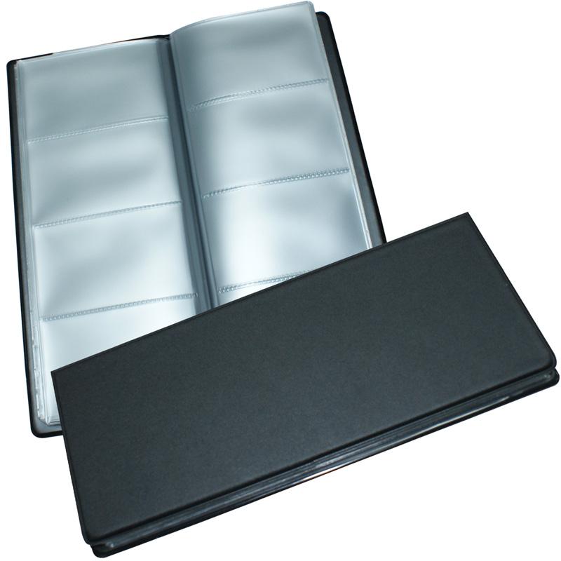 Porta tarjetas tipo libreta cartoplastic negra (96 und) - Ultracomonline.com