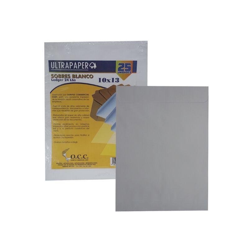 Sobre blanco ultrapaper de 24lb (10 x 13) (25 und) - Ultracomonline.com