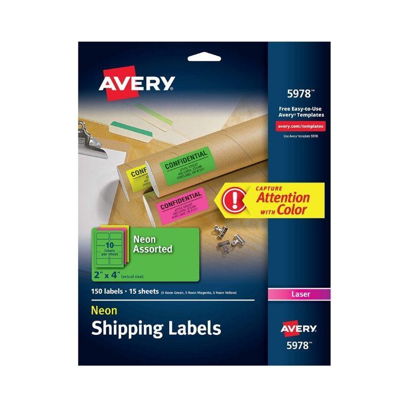 Etiqueta avery fluorescente laser (150 und) - Ultracomonline.com