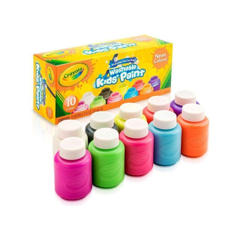 Crayola pintura neón lavable para niños (2 oz)(set/10) - Ultracomonline.com