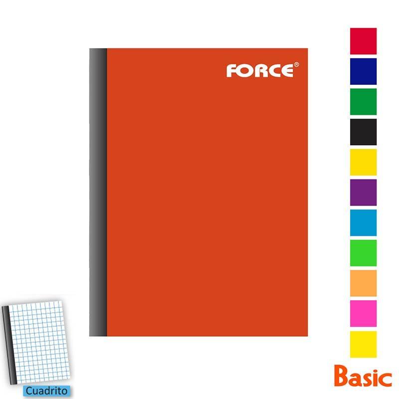 CUADERNO COSIDO FORCE BASIC GRANDE COMPOSICION CUADRITO (100H/200P)