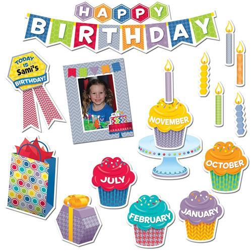 CTP-6958 HEXAFUN HAPPY BIRTHDAY MINI BULLETIN BOARD SET