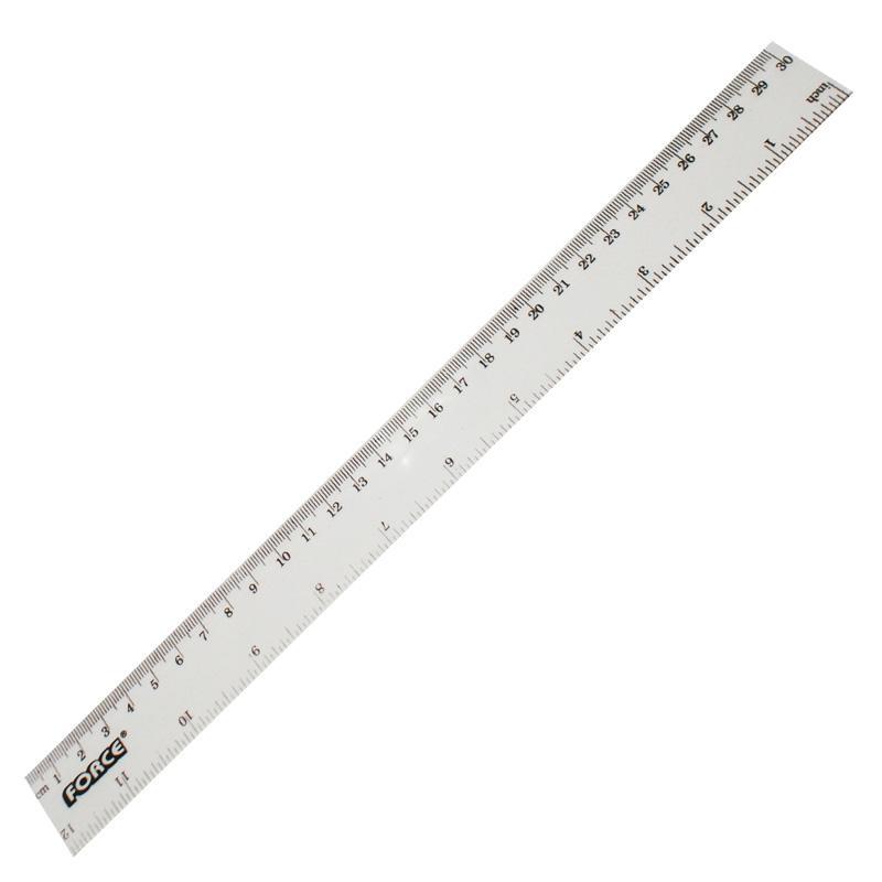 "REGLA-FORCE-PLASTICA-TRANSPARENTE-(30CM/12"")"