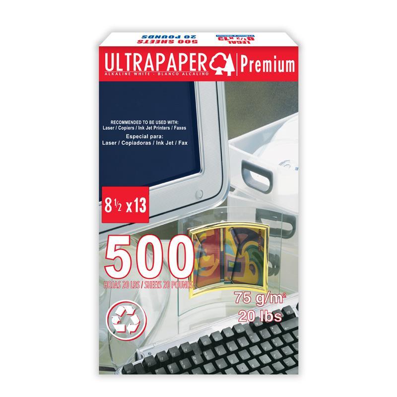 PAPEL MULTIPROPÃ“SITO U.P.PREMIUM DE 20LB-75G (8.5" X 13")