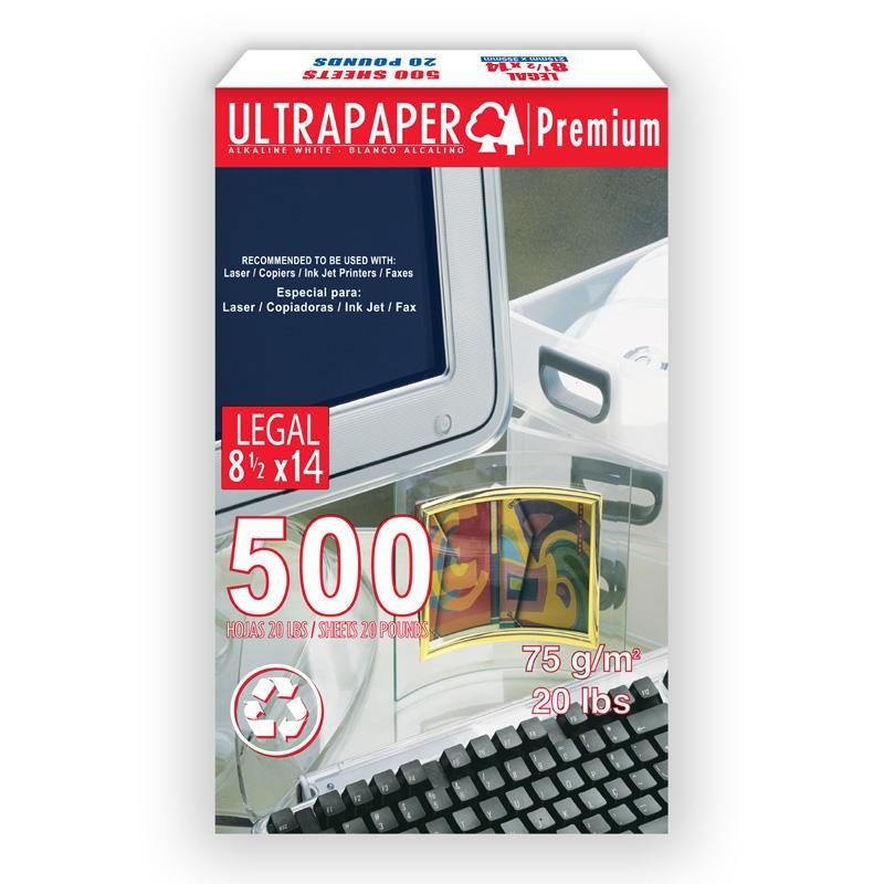 PAPEL MULTIPROPÓSITO U.P.PREMIUM DE 20LB-75G (8.5" X 14")