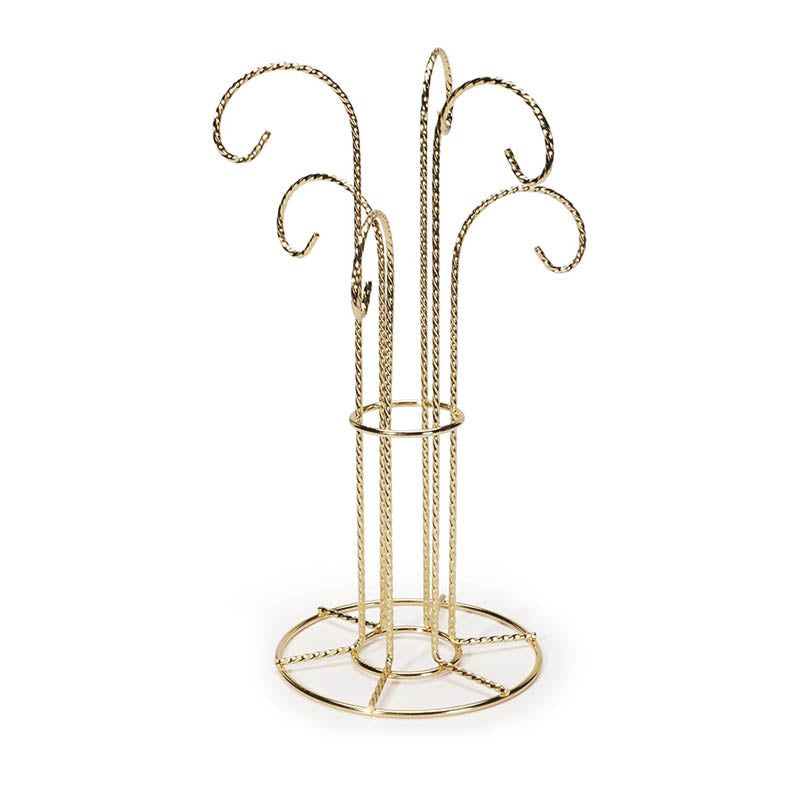 DARICE-5202-12 12" BRASS DISPLAY W/6 HANGERS (O)