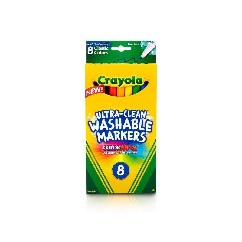 CRAYOLA-MARCADOR-CLASICO-LAVABLE-PUNTA-FINA-(SET-8)