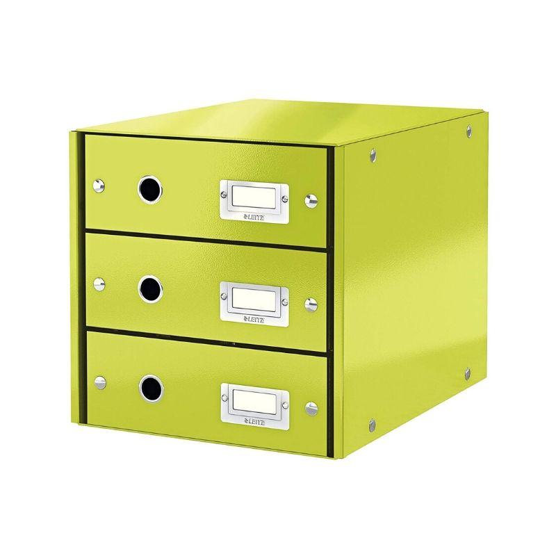 Gabinete de escritorio leitz verde (3 gav.) - Ultracomonline.com