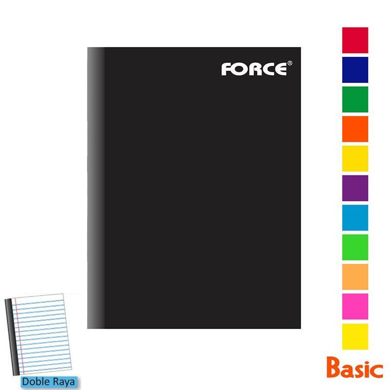 CUADERNO COSIDO FORCE BASIC GRANDE COMPOSICION D/RAYA (100H/200P)