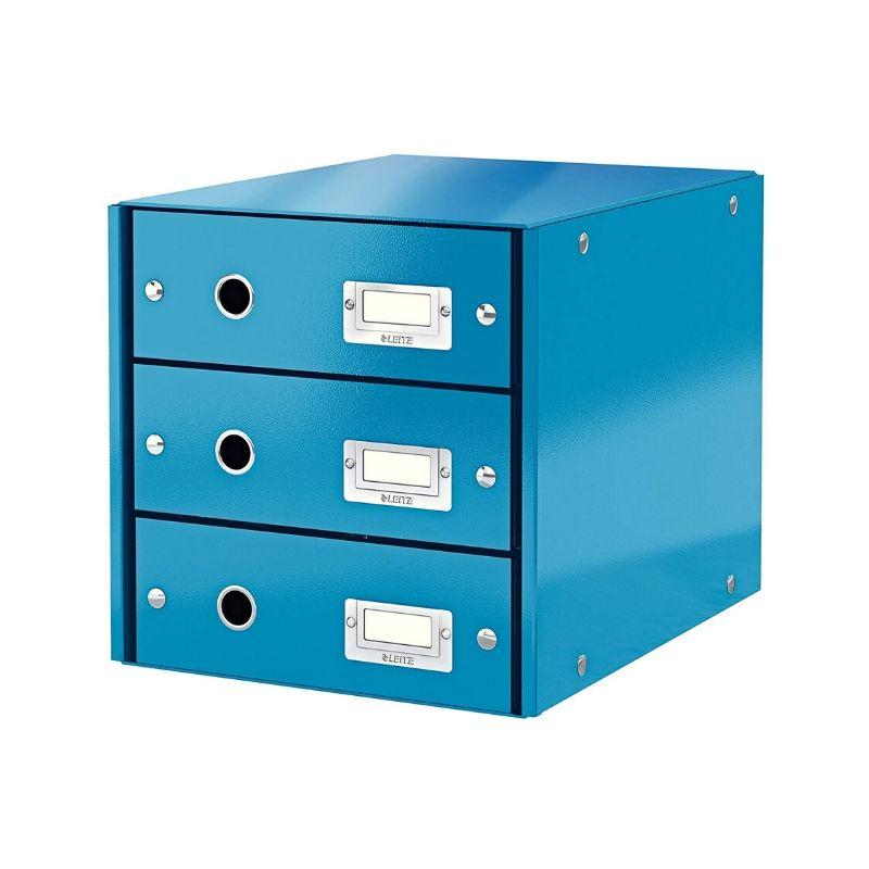 Gabinete de escritorio leitz azul (3 gav.) - Ultracomonline.com